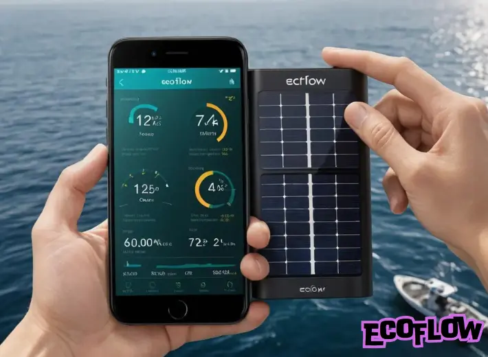 Generate an image that illustrates the practical applications of the EcoFlow Power Ocean. Show a family enjoying a camping trip with the Power Ocean in use to power a small fridge, lights, and charging devices. The setting should convey a sense of adventure and enjoyment, highlighting how the device enhances outdoor experiences.